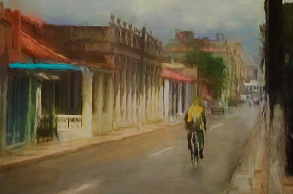 TOBACCO TOWN MAN ON BICYCLE - Cuba