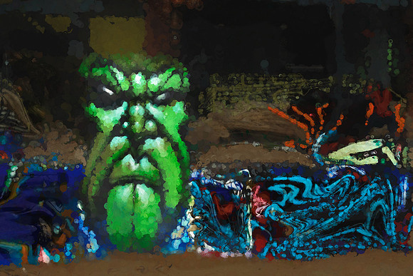 BIG GREEN FACE