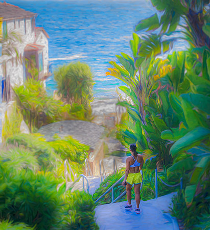 WOMAN ON THE STAIRS