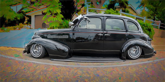 CARTOON CHEVY LOW RIDER