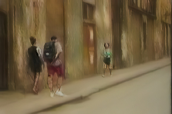 TWO TOURISTS AND A LOCAL